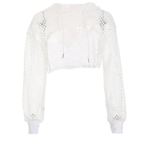 Women's Mesh Hollow Lace-up Sunscreen Blouse Women's T-shirt